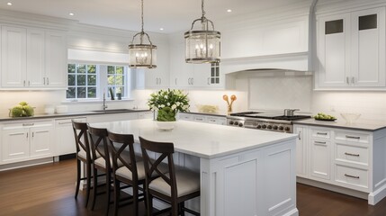 Timeless Elegance in Transitional Kitchen: Blending Classic and Modern