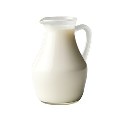Milk bottle isolated on transparent background
