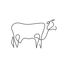 One line cow design