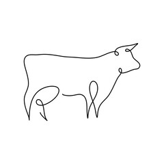One line cow design