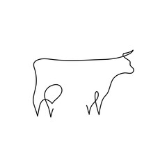 One line cow design