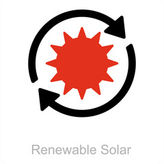 Renewable Solar and environment icon concept