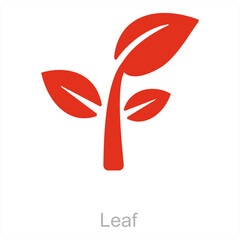 Leaf and ecology icon concept