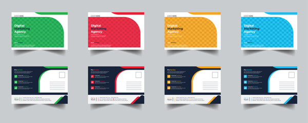 Modern Creative Corporate Post Card Template, Vector Template for Opening Invitation Editable, Professional Business Postcard Design, Event Card Design, Invitation Design, Direct Mail EDDM Templat