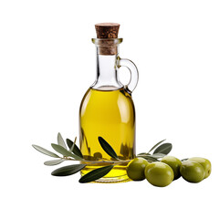 Olive Oil bottle isolated on transparent background