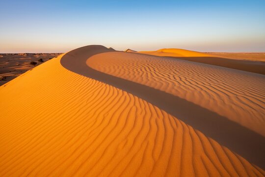 Sand dunes in the desert, near Duqm, Oman, Asia