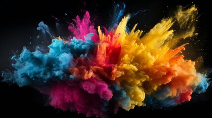 Fototapeta na wymiar Vibrant paint splash desktop wallpaper in 8k resolution - abstract art background for screens and monitors