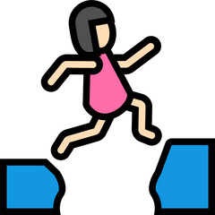 Boldness Colored Outline Icon Design Vector Women's Day