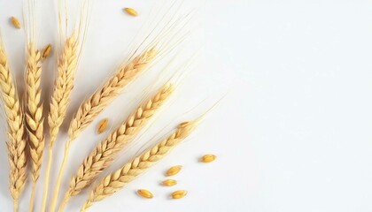 麦　小麦　麦穂　フレーム　背景　AI生成画像