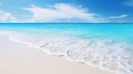 Fototapeta na wymiar Beautiful white sand beach and turquoise water