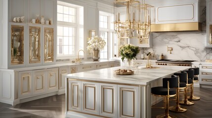 Glamour and Elegance: Kitchen Design with Luxurious Art Deco Elements