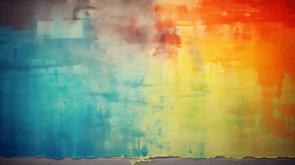 Vibrant paint brush and metal texture, colorful animation stills style, bold, richly colored skies.