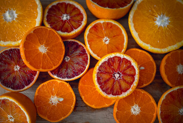 Background of orange halves