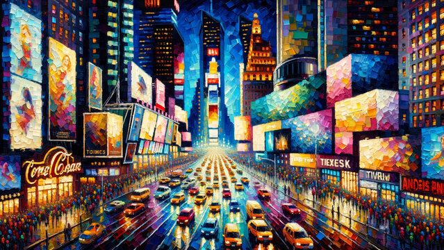 Oil Painting of New York Type A: Generated by AI Using GPT-4