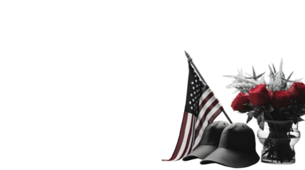 Memorial Day isolated on transparent background, Generative ai.