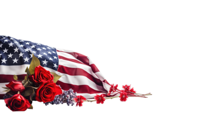 Memorial Day isolated on transparent background, Generative ai.