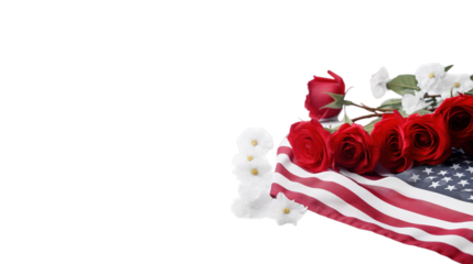 Memorial Day isolated on transparent background, Generative ai.