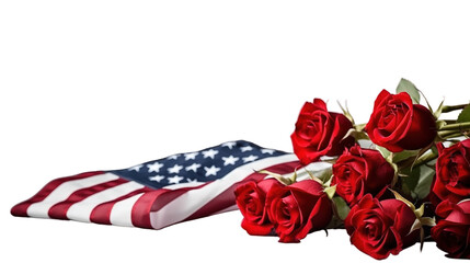 Memorial Day isolated on transparent background, Generative ai.