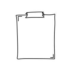 Hand drawn notepaper for message