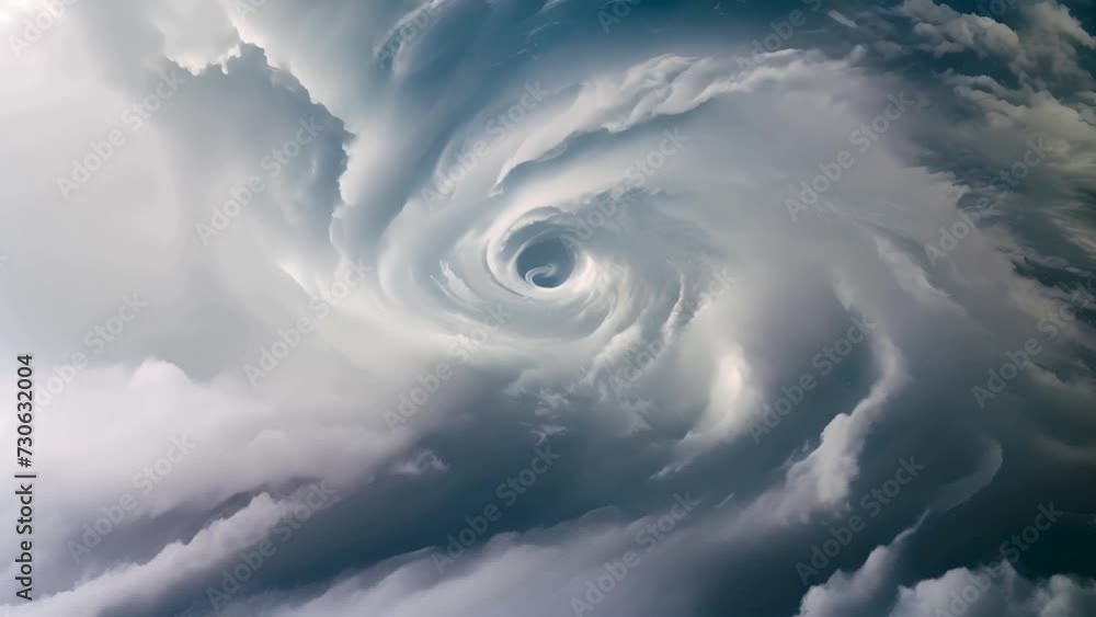 Poster very large swirl of clouds in the sky generative ai
