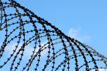 Secured Perimeter: Razor Wire Fence