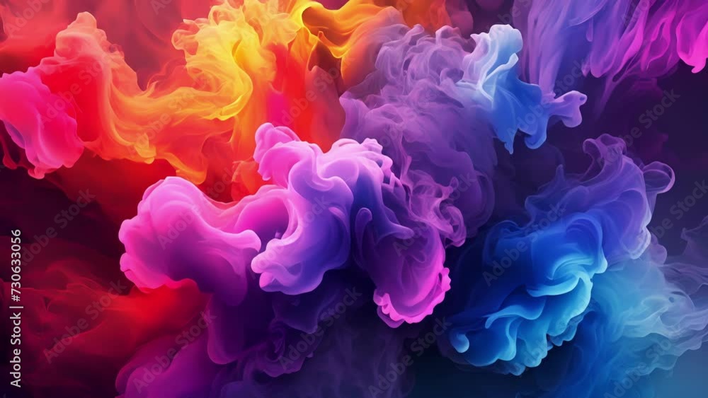 Poster vivid colors melt and fuse together creating a symphony of hues that is both captivating and enchant