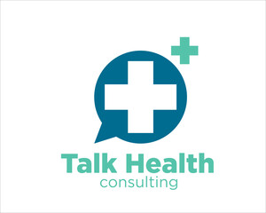 health talk logo designs for medical consult logo