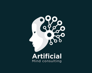 artificial mind consulting logo designs for medical service