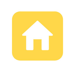シンプルな黄色のホームアイコン