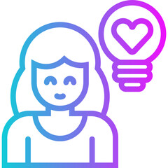 Innovation Gradient Icon Design Vector Women's Day