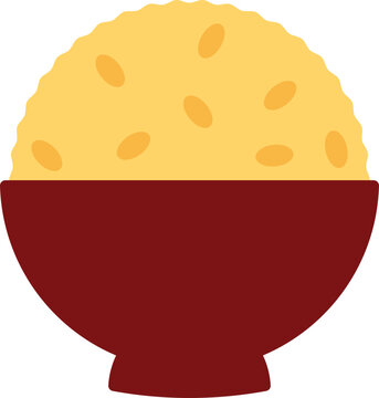 recommend clip art: Cartoon egg fried rice illustration