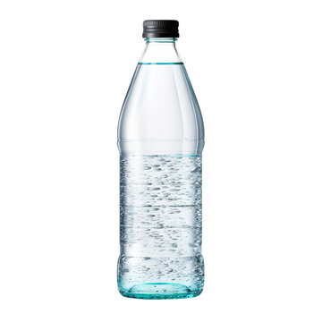Sparkling Water bottle isolated on transparent background