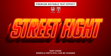 editable text effect street fight