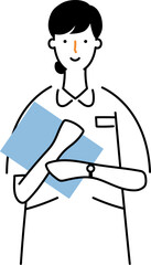 ナース服の女性看護師