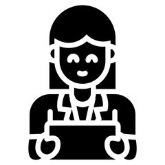 Diversity Solid Icon Design Vector Women's Day