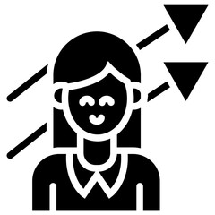 Opportunity Solid Icon Design Vector Women's Day