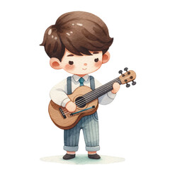 student musical. Kids playing musical instruments illustration. back to school clipart.