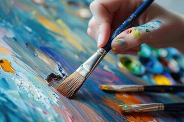 Fototapeta premium Colorful painting background . 