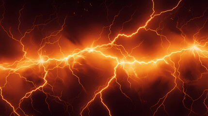 Lightning on the sky, gloomy ominous thunder and lightning background