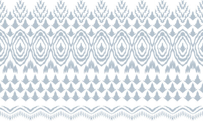 Hand ikat seamless pattern vector.Design for background ,curtain, carpet, wallpaper, clothing, wrapping, Batik, vector illustration. - obrazy, fototapety, plakaty
