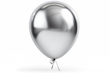 balloon silver shiny inflatable festival, isolated on white background