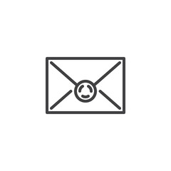 Envelope letter line icon