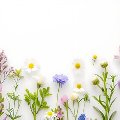 flowers frame, spring flowers