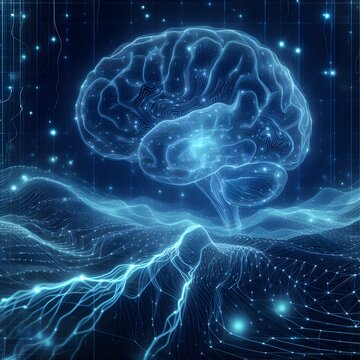 Information processing brain art