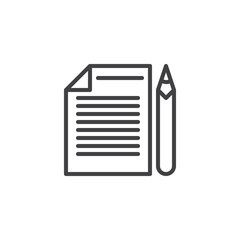 Pen and Paper line icon.