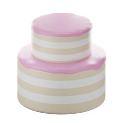 Vanilla Cake 3D Illustration
