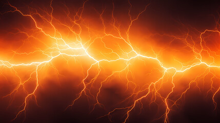 Lightning storm over natural landscape