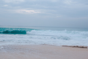 Beautiful turquoise waves near the shore