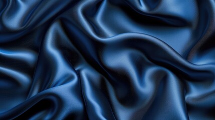 Obraz premium Luxurious abstract with a deep blue satin texture, embodying opulence and elegance, Ai Generated.