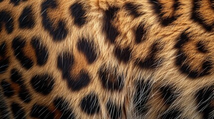 Close-up capturing the intricate pattern and texture of leopard fur, creating an abstract background, Ai Generated.